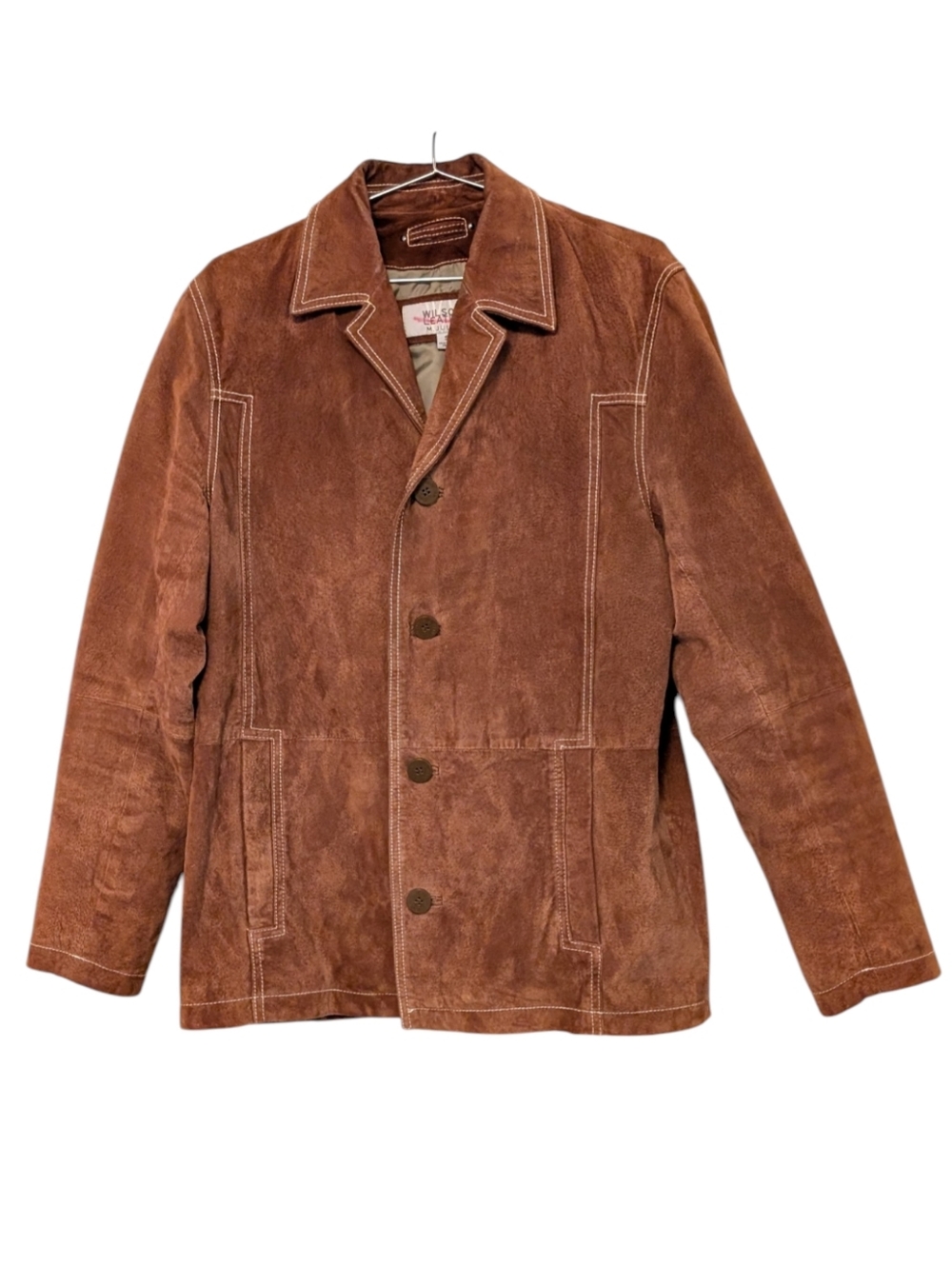 Vintage Wilson's Leather M. Julian Brown Suede Button-Front Jacket